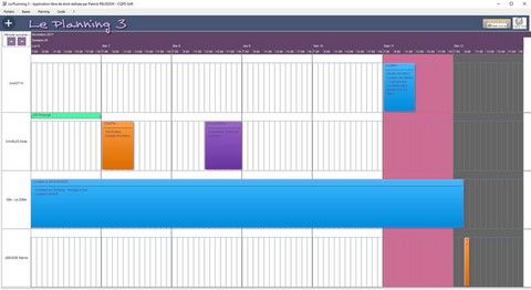 Le planning 3 - Menu général