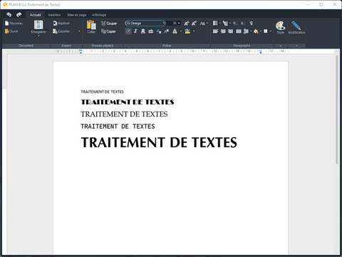 Plan B - Traitement de textes