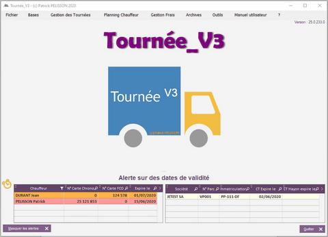 Gestion des tournées pour TPE de transport TOURNEE